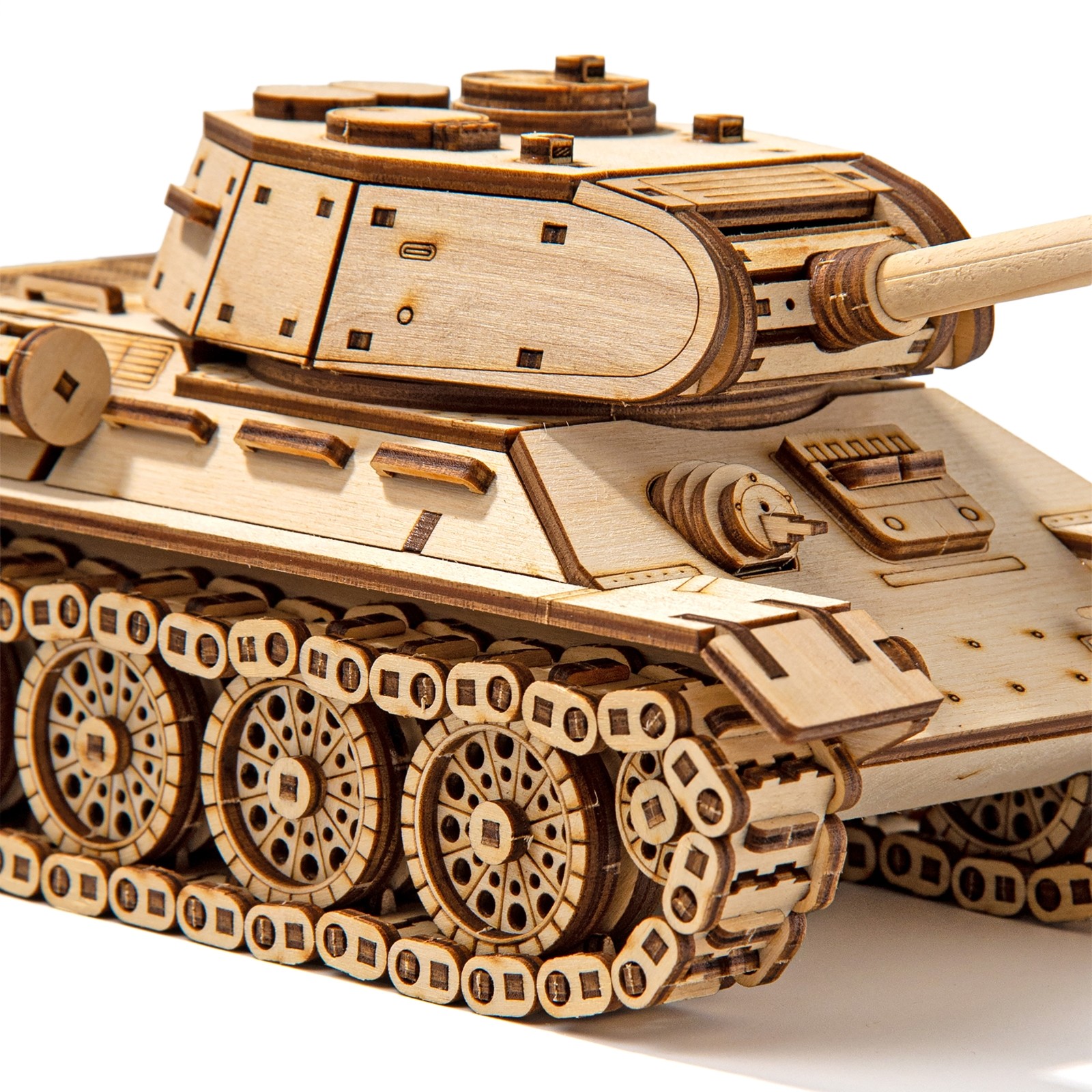 Сборная модель из дерева механическая EWA Танк Т-34
