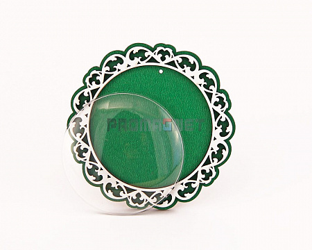 Заготовка для магнита «Круг с орнаментом» вставка d-68мм, стекло полусфера под наполнение Заготовка для магнита «Круг с орнаментом» вставка d-68мм, стекло полусфера под наполнение